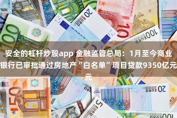 安全的杠杆炒股app 金融监管总局：1月至今商业银行已审批通过房地产“白名单”项目贷款9350亿元