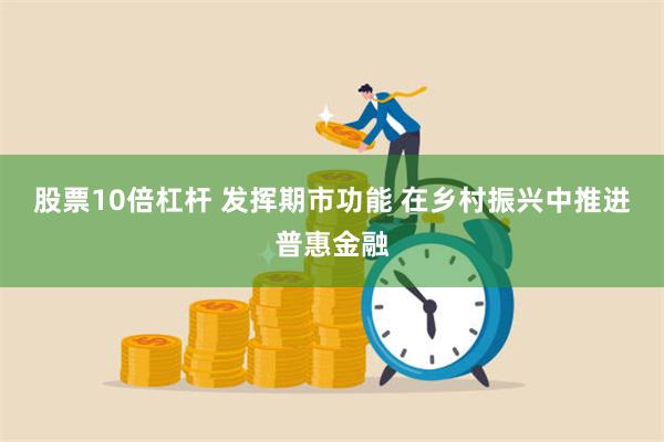 股票10倍杠杆 发挥期市功能 在乡村振兴中推进普惠金融