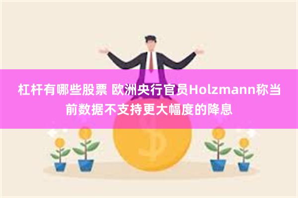 杠杆有哪些股票 欧洲央行官员Holzmann称当前数据不支持更大幅度的降息