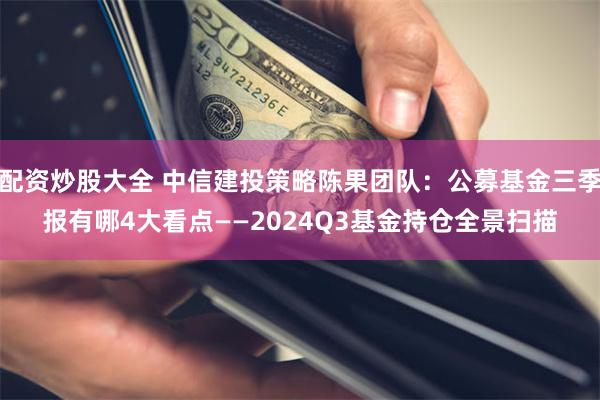 配资炒股大全 中信建投策略陈果团队：公募基金三季报有哪4大看点——2024Q3基金持仓全景扫描