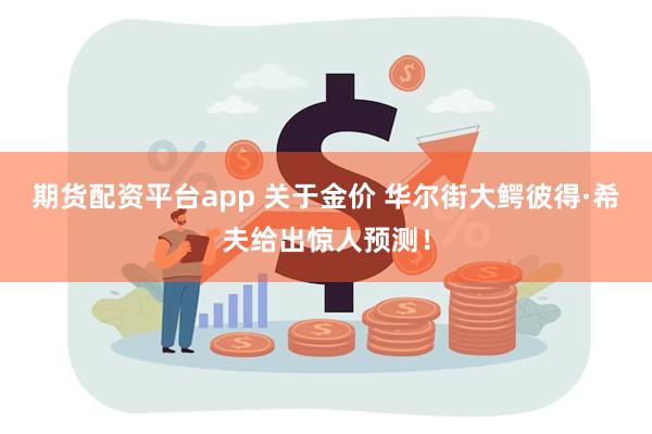 期货配资平台app 关于金价 华尔街大鳄彼得·希夫给出惊人预测！